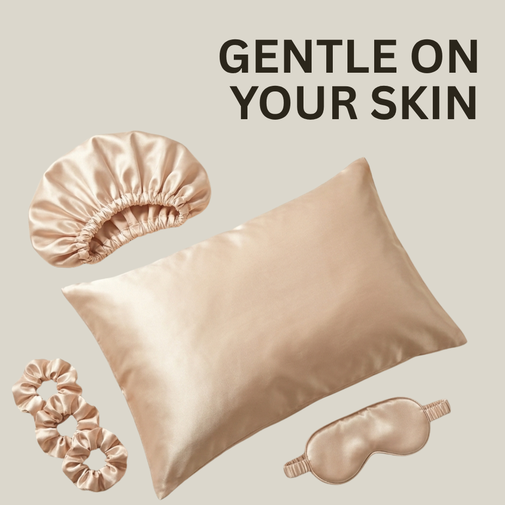 SilkenSleep™ Satin Beauty Sleep Collection | Pillowcase, Scrunchie, Bonnet & Sleep Essentials