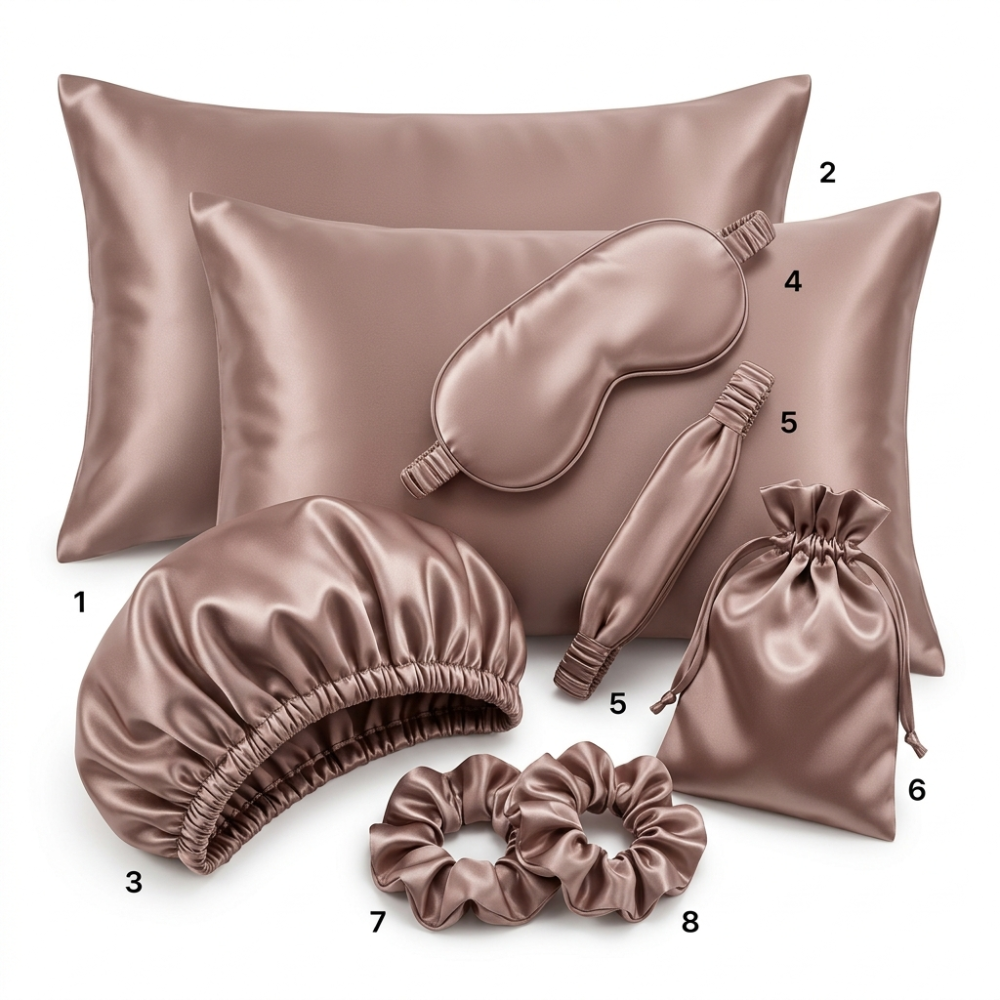 SilkenSleep™ Satin Beauty Sleep Collection | Pillowcase, Scrunchie, Bonnet & Sleep Essentials