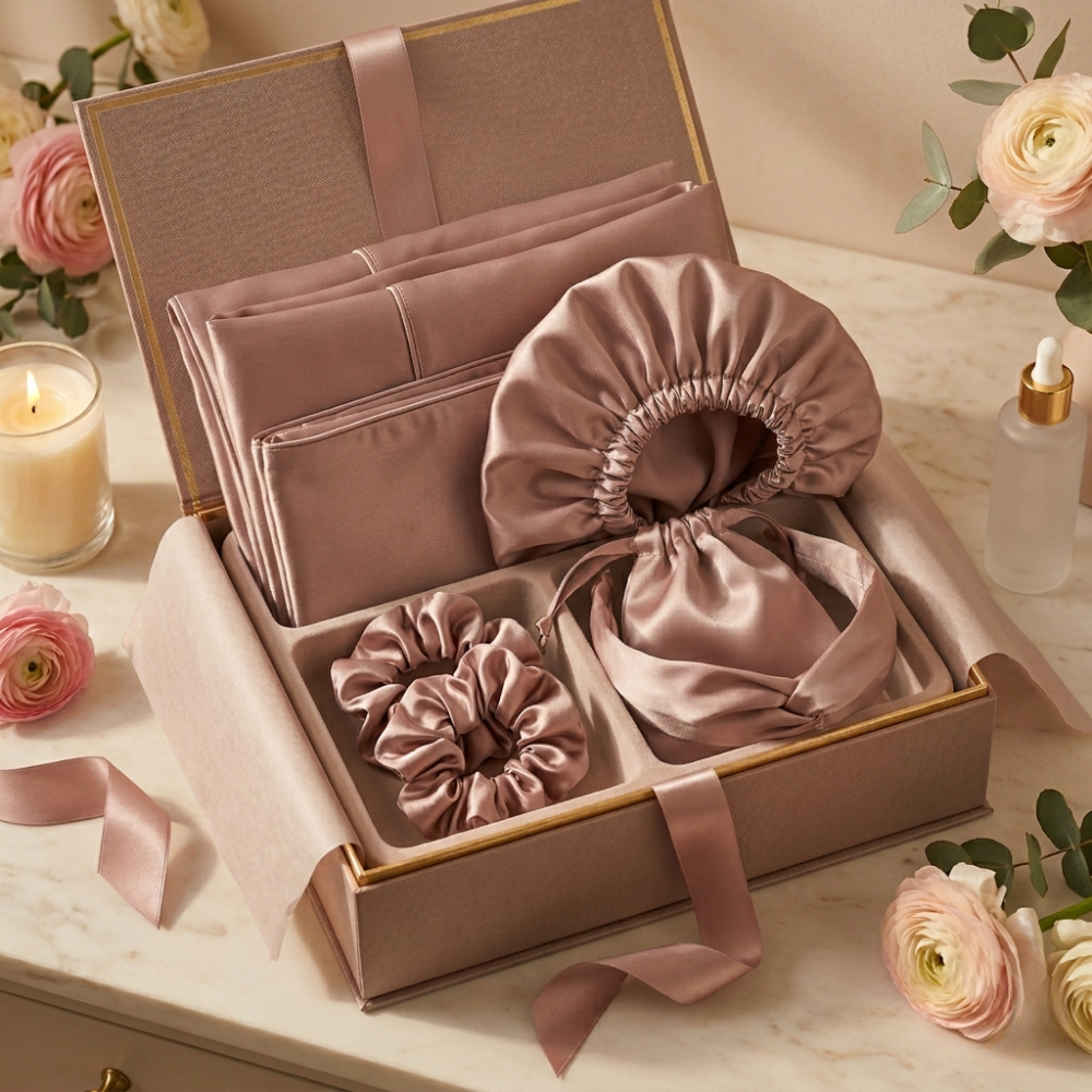 SilkenSleep™ Satin Beauty Sleep Collection | Pillowcase, Scrunchie, Bonnet & Sleep Essentials